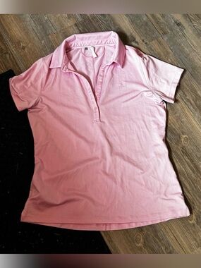Under Armour pink polo shirt